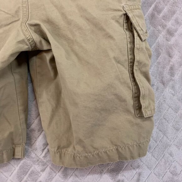 Polo Ralph Lauren Boys 12 Cargo Shorts Tan Brown Rip Stop Pull On Logo - Picture 15 of 16